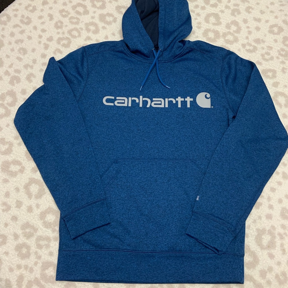 Men’s Relaxed Fit Force Extremes Royal Blue Carhartt Hoodie Size Small